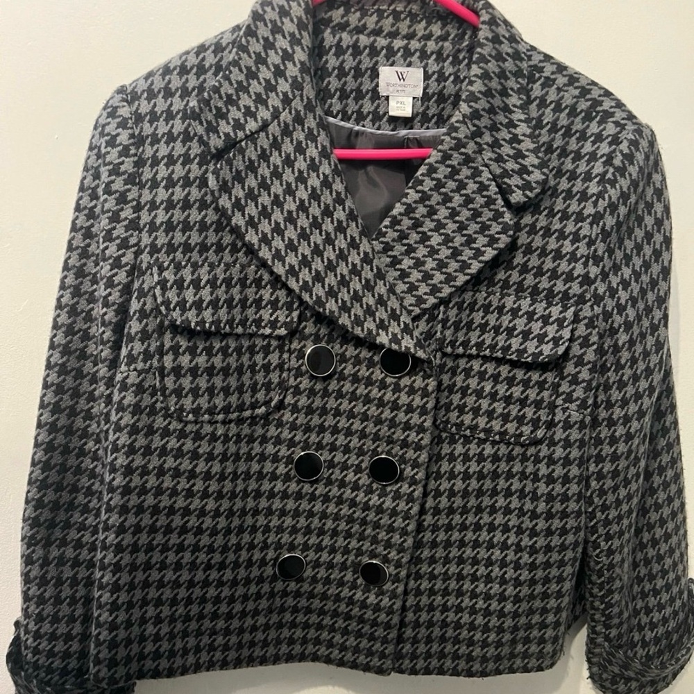 Worthington & Kasper Blazer Bundle – Houndstooth XL + Olive 12P - Picture 2 of 7